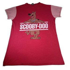 Vintage 90s Scooby Doo Sleep Shirt Womens OSFA  Double Sided Hanna Barbera CN